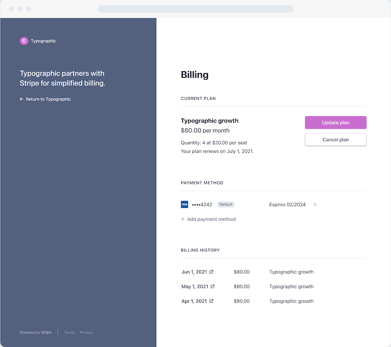 stripe customer portal